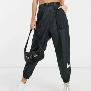 Nike NSW Black Woven Swoosh Pants Size XS